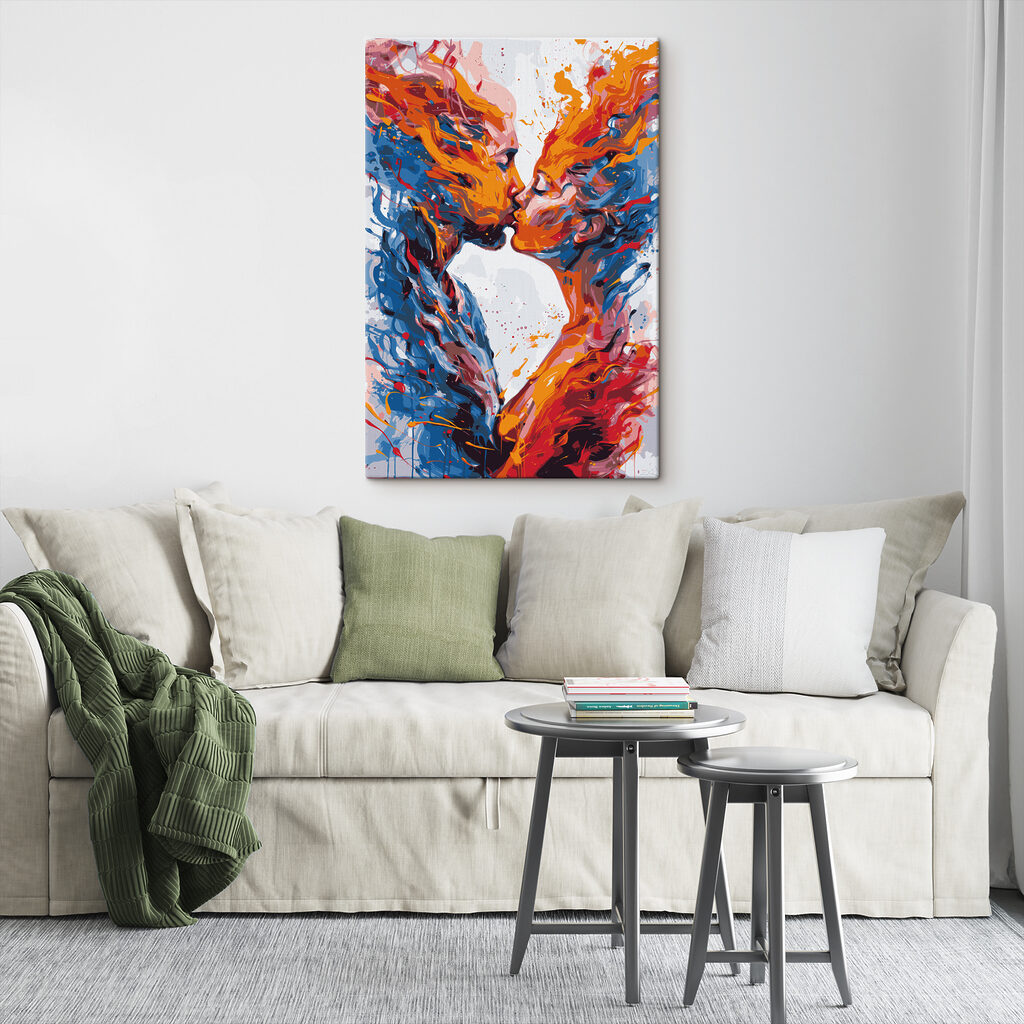 A man and woman kissing