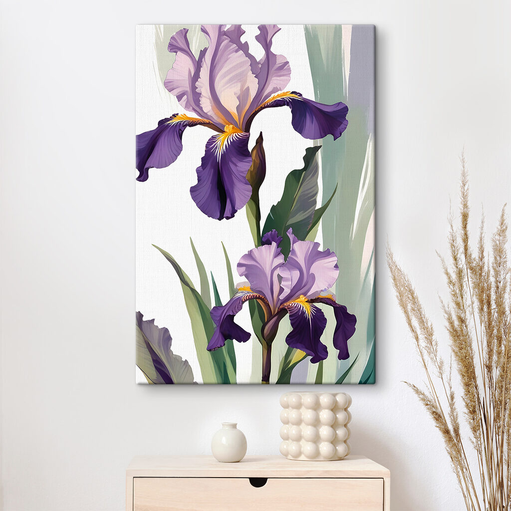 A purple and yellow irises