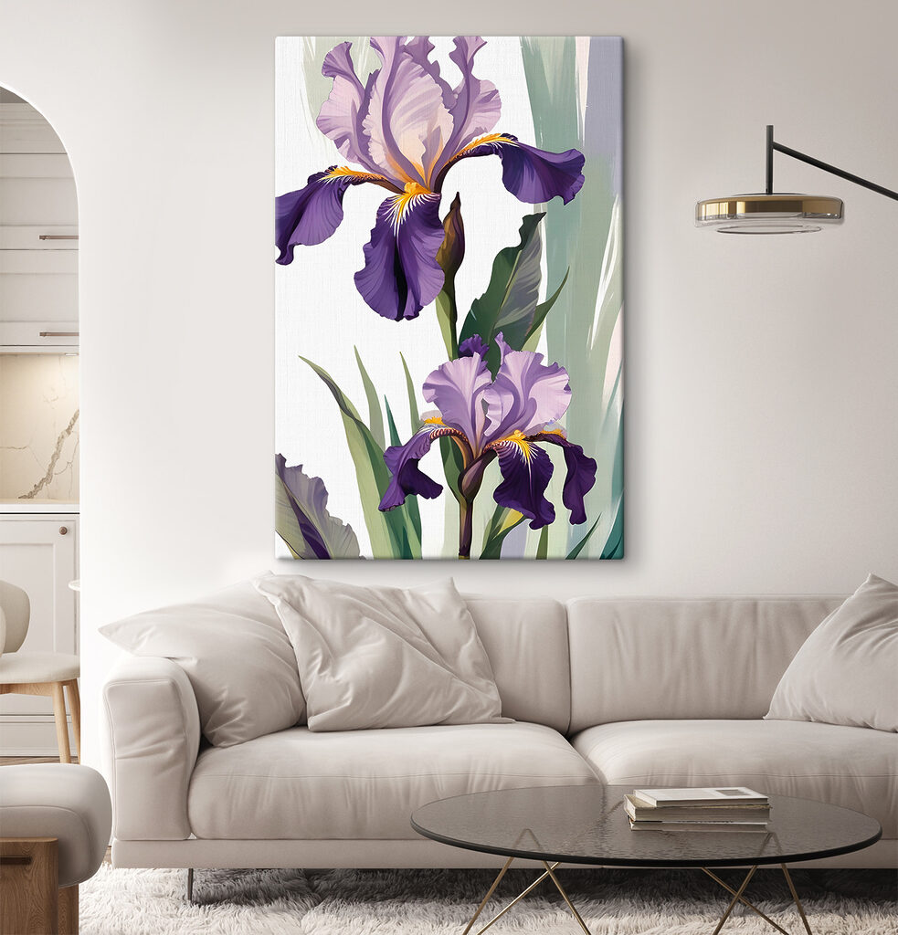 A purple and yellow irises