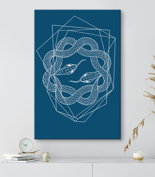 A white snake in a circle A white snake in a circle