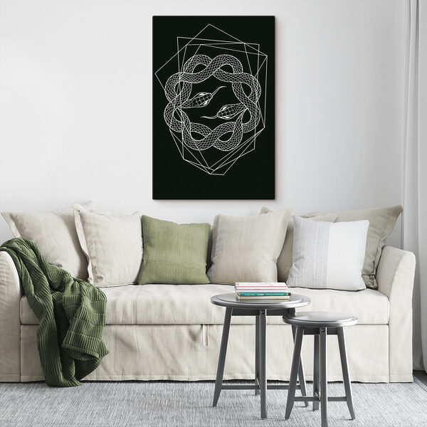 A white snake in a circle A white snake in a circle