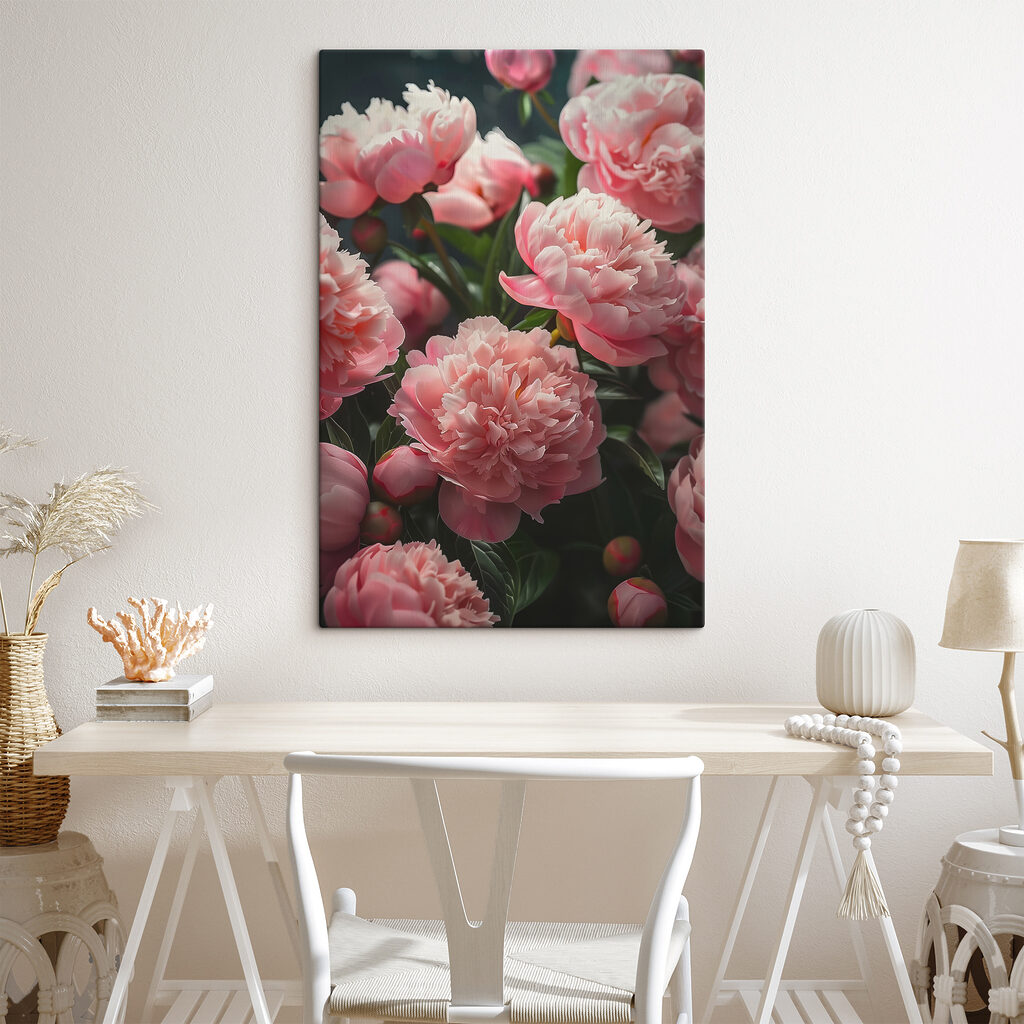 A group of pink flowers