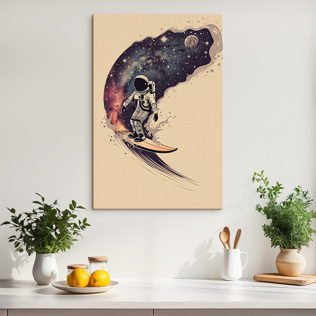 An astronaut riding a surfboard An astronaut riding a surfboard