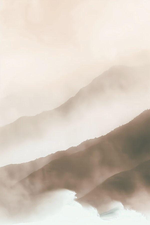 A foggy mountain range A foggy mountain range