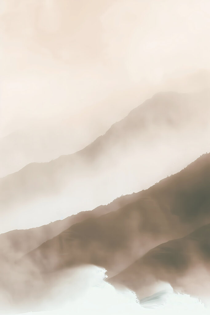 A foggy mountain range A foggy mountain range