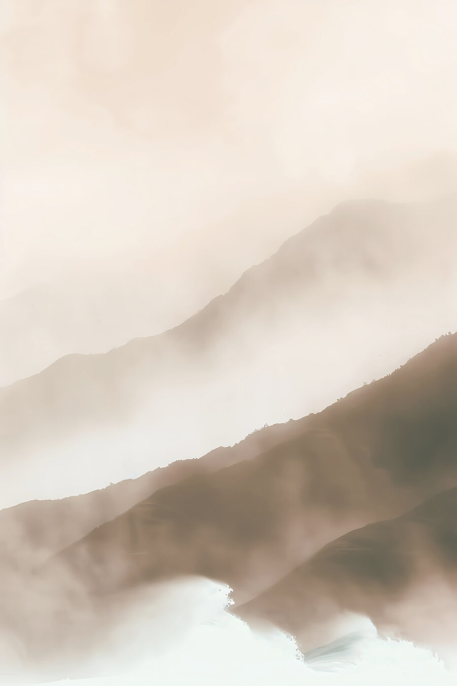 A foggy mountain range A foggy mountain range