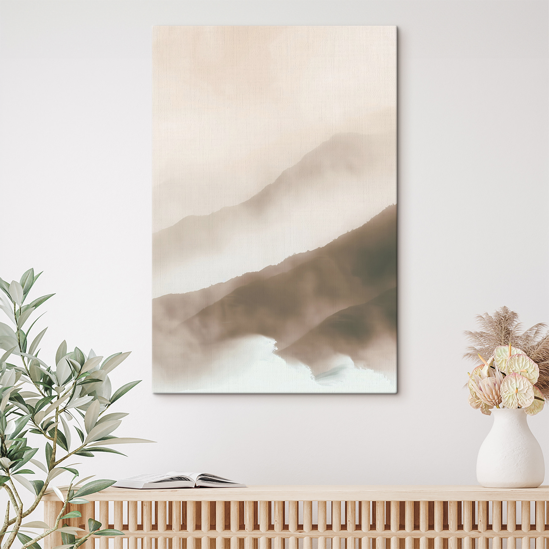 A foggy mountain range A foggy mountain range