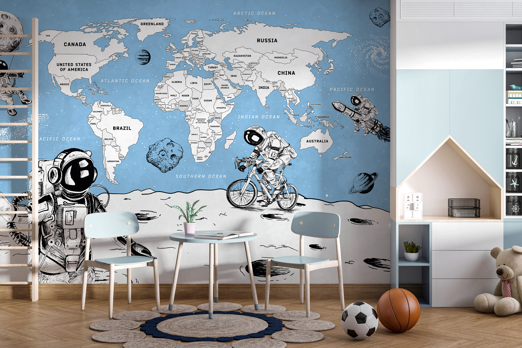 w00473pir1mr - Малюнок двох астронавтів на Місяці - tegory