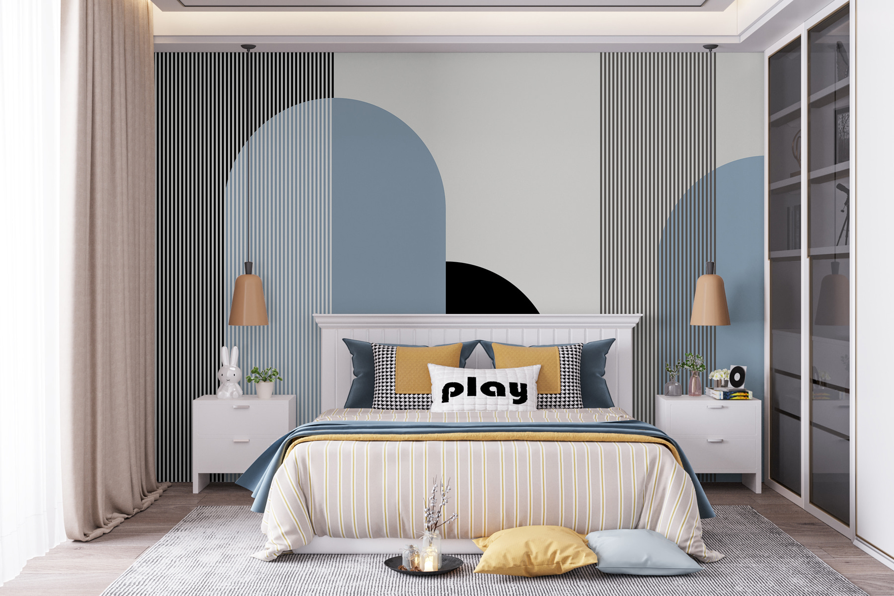 Чорно-білі та сині геометричні фігури w00631v2pib1mr - Чорно-білі та сині геометричні фігури - tegory