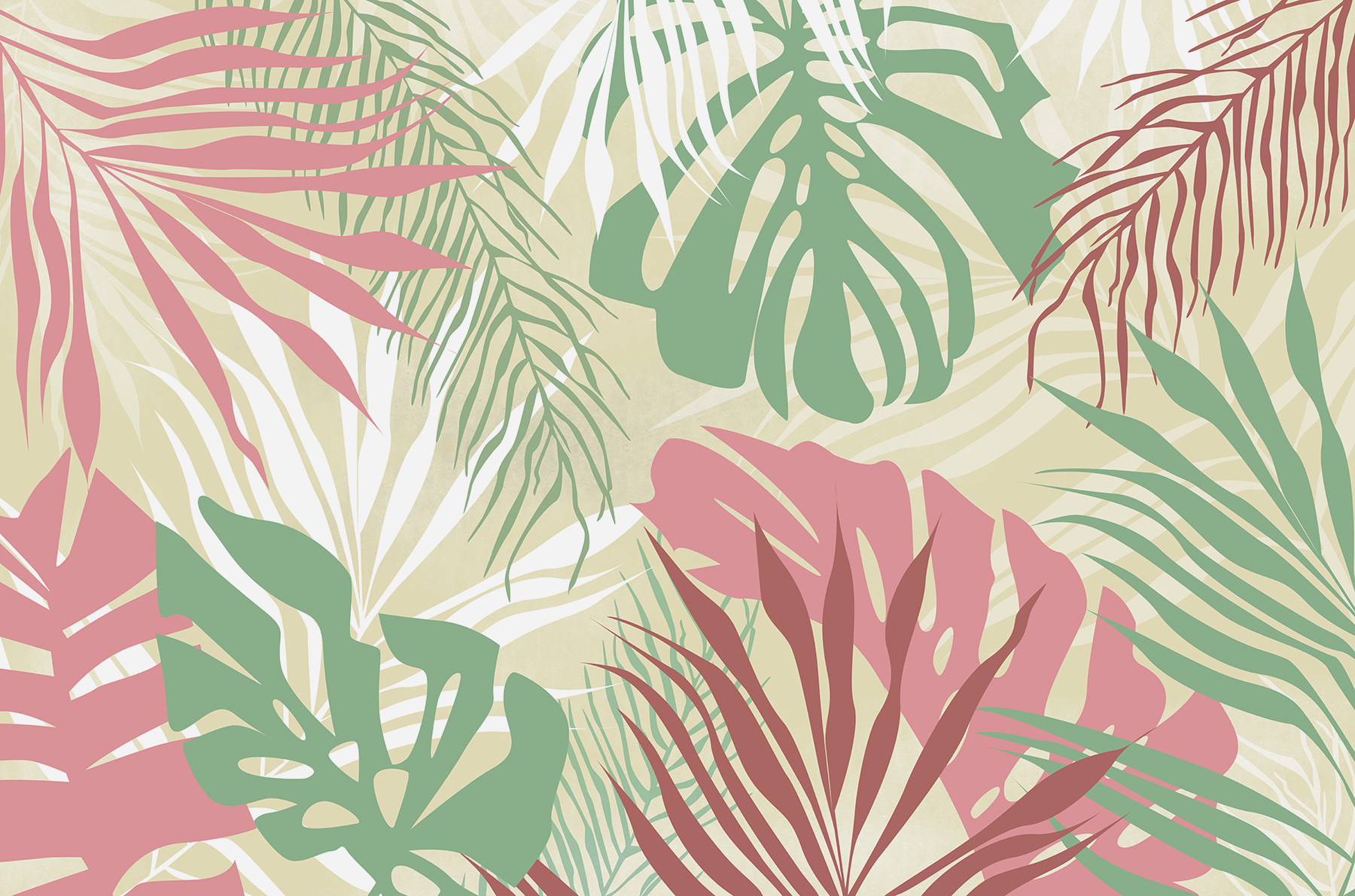 Візерунок листя на білому тлі w00676p - Візерунок листя на білому тлі - tegory