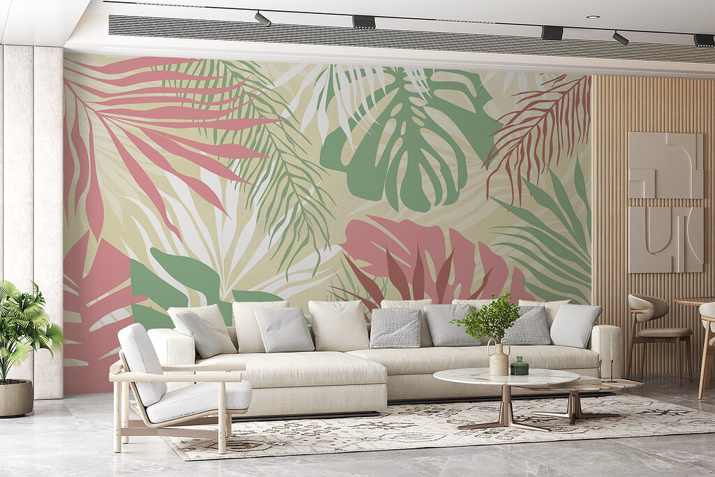 Візерунок листя на білому тлі w00676pig31mr 1024x683 - Візерунок листя на білому тлі - tegory