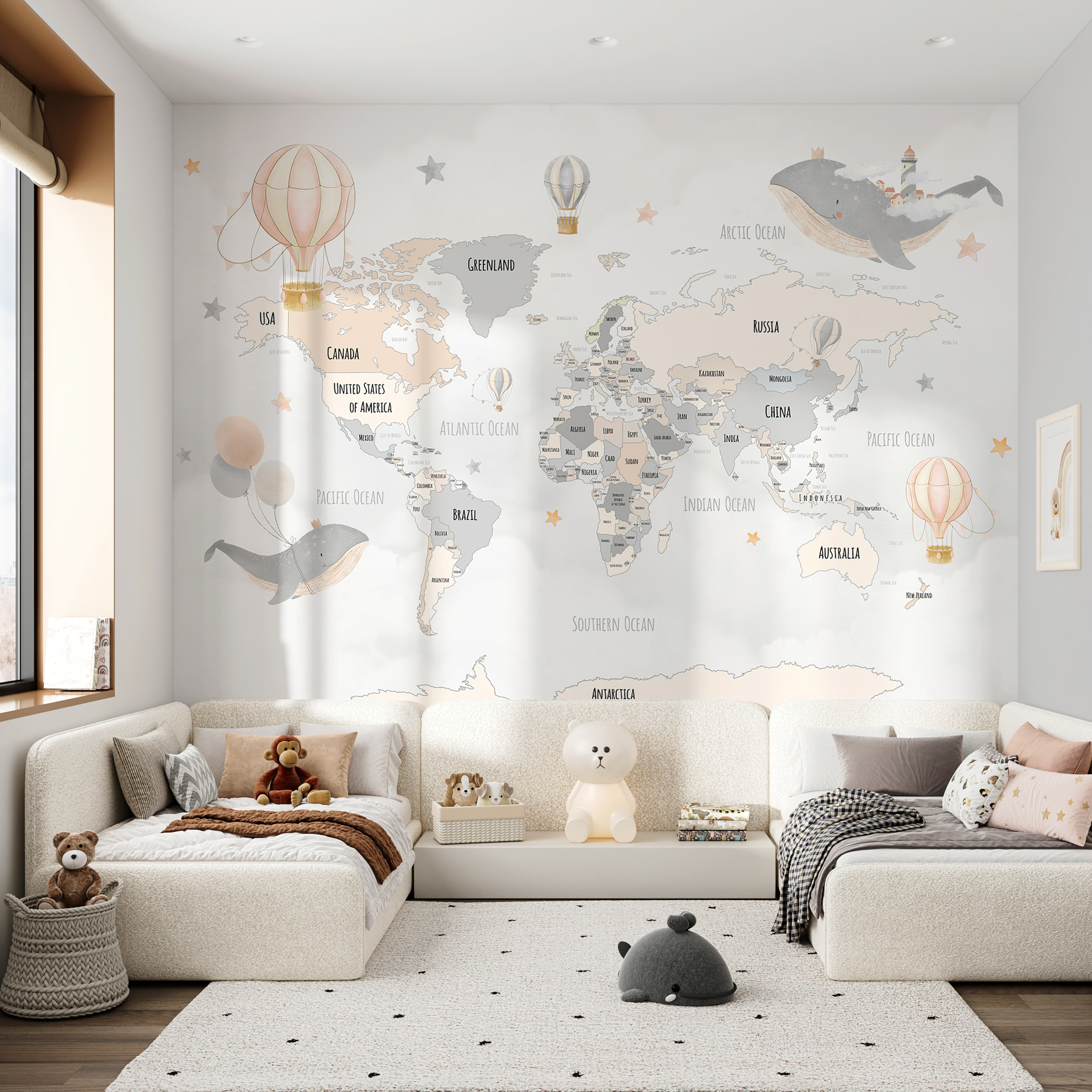 w00680v1pir1ms - Карта світу на повітряних кулях - tegory