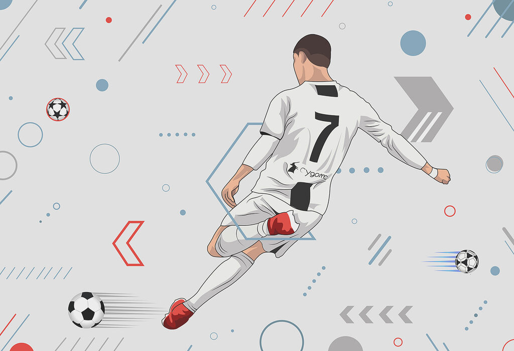 A football player kicking a ball A football player kicking a ball