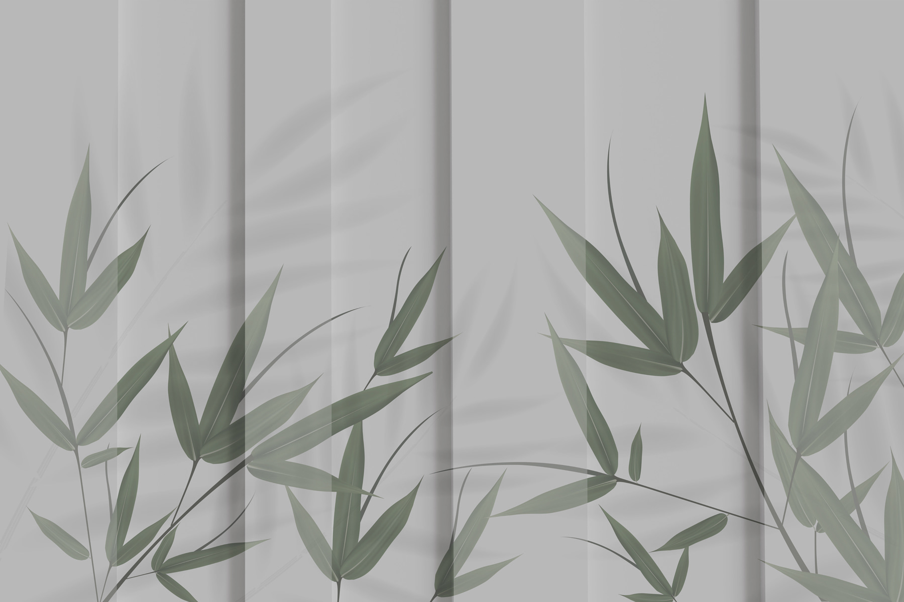 A green leaves on a white surface