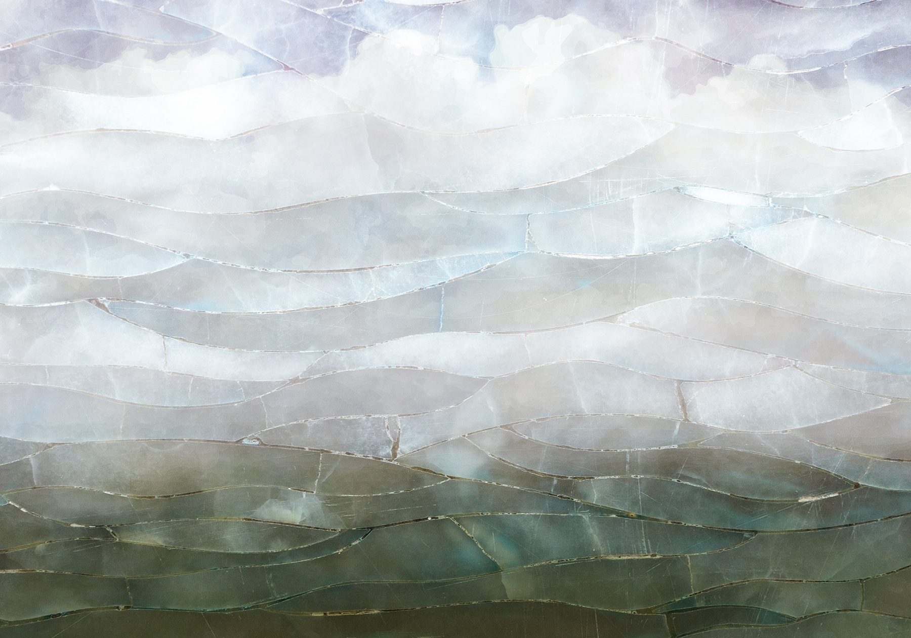 A glass with a pattern of clouds A glass with a pattern of clouds