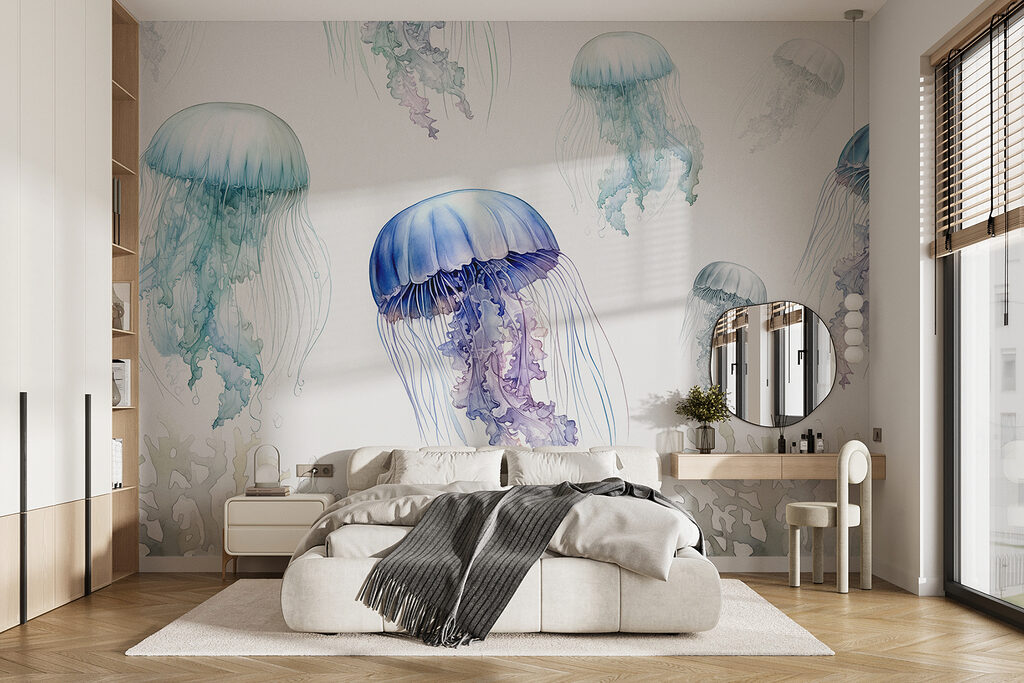 A group of jellyfishes A group of jellyfishes