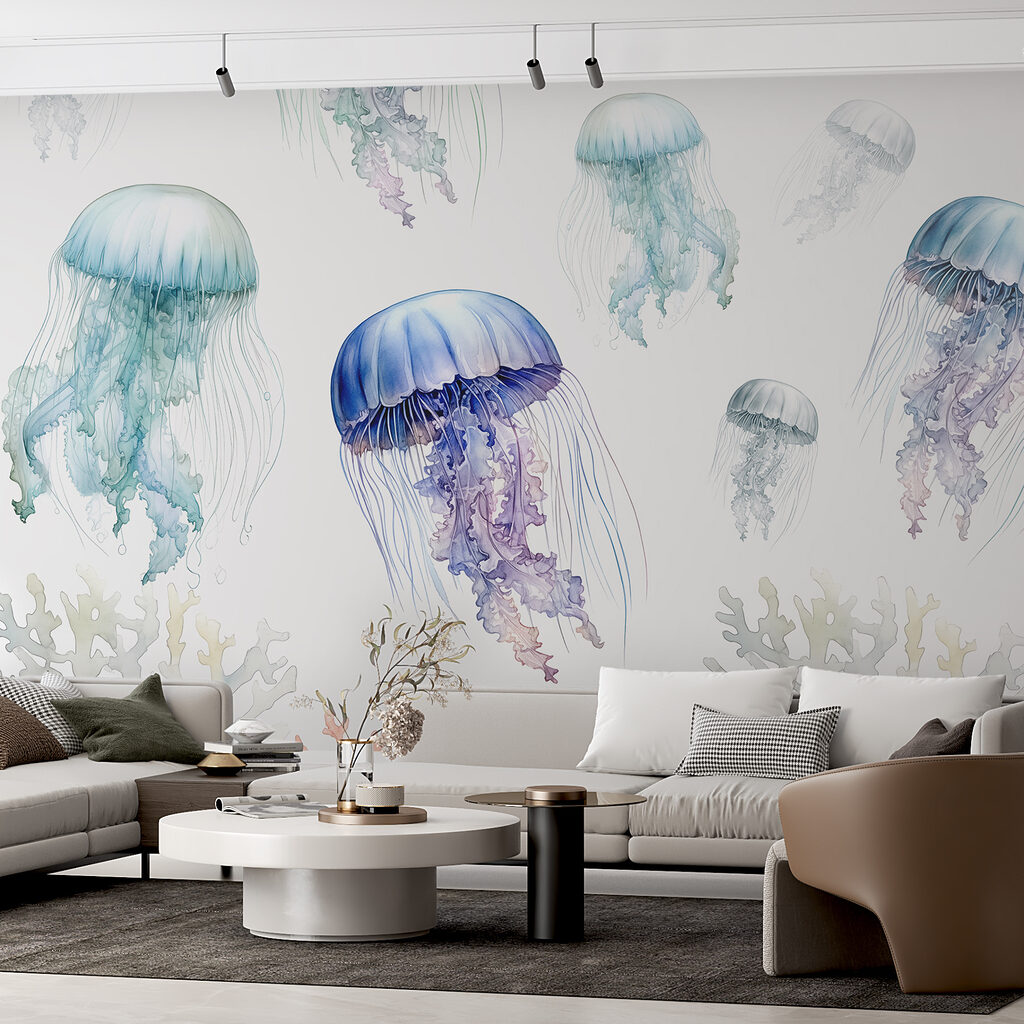 A group of jellyfishes A group of jellyfishes