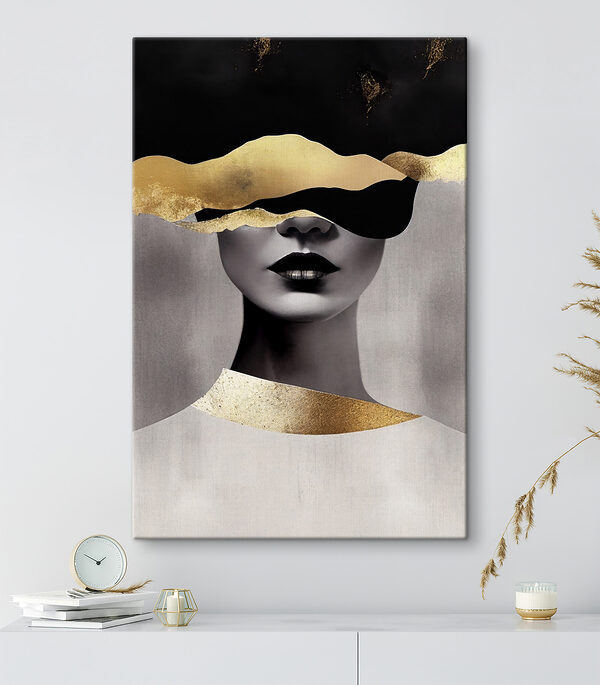 Mystical portrait with abstract highlights