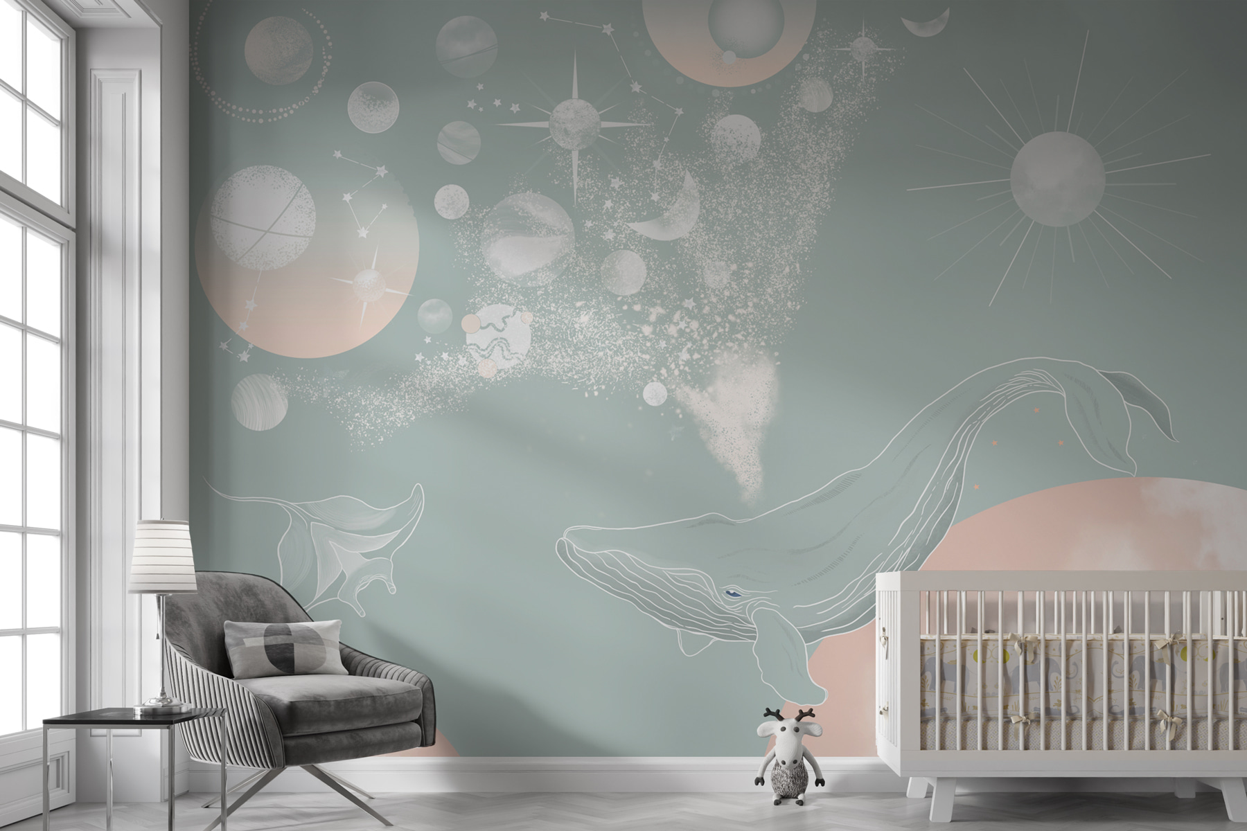 A whale with a cloud of smoke A whale with a cloud of smoke