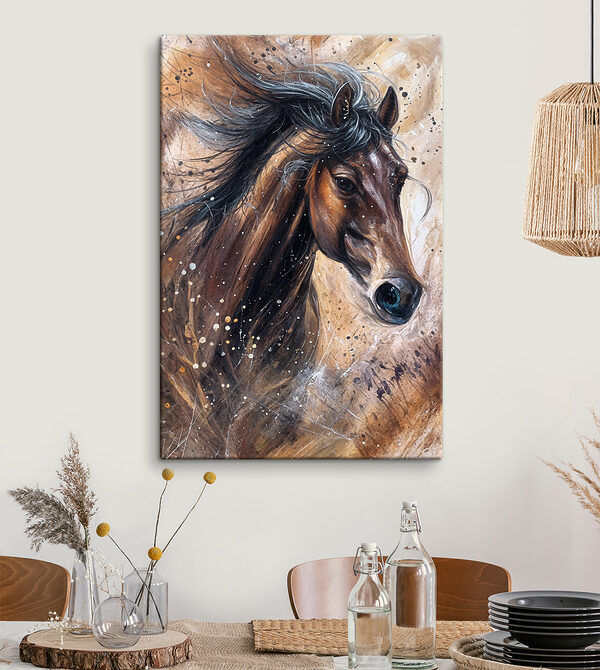 A painting of a horse