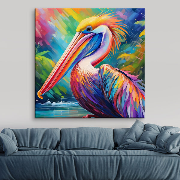 A colorful bird with a long beak