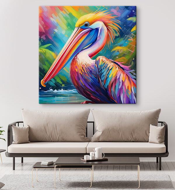 A colorful bird with a long beak