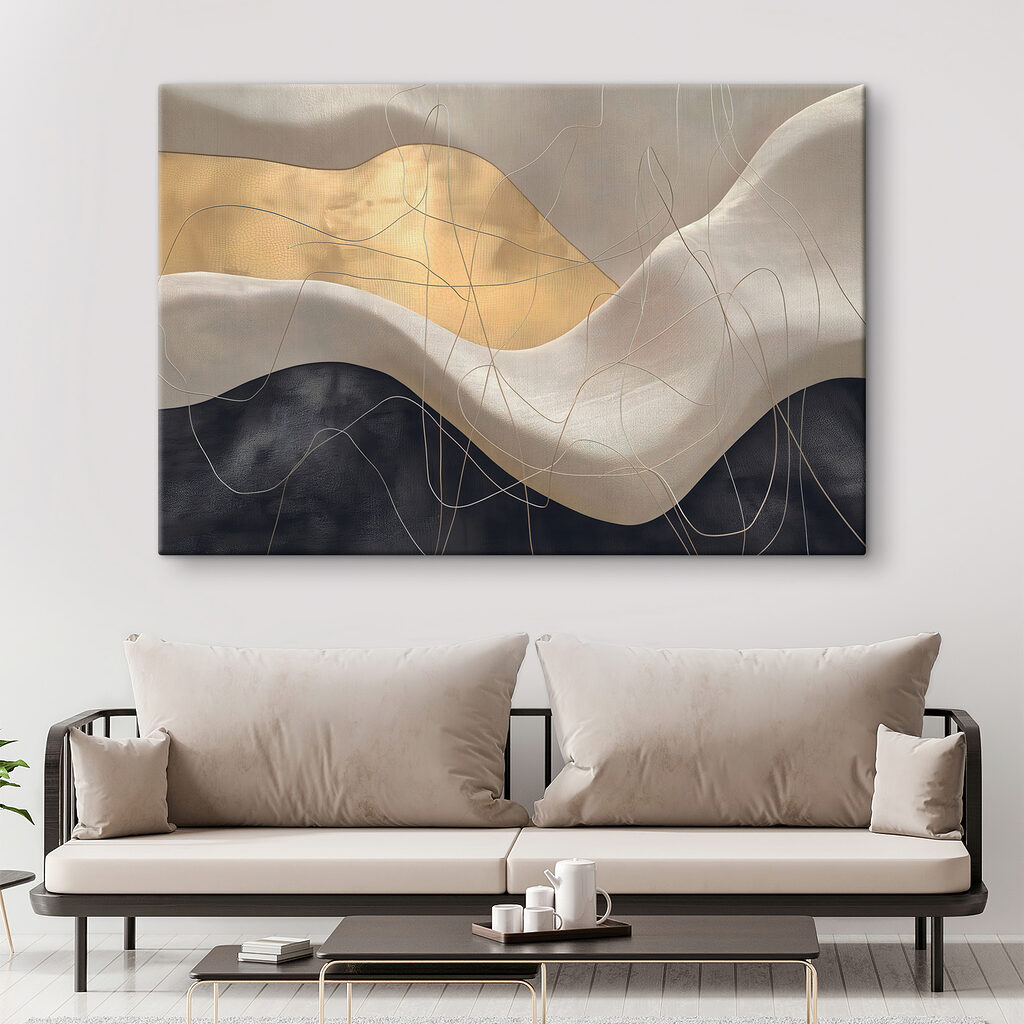 Abstract waves and lines intertwining