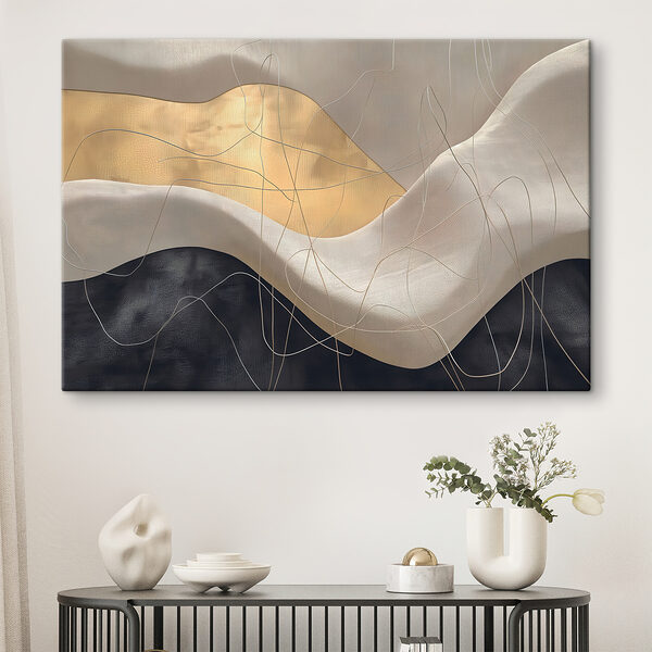 Abstract waves and lines intertwining