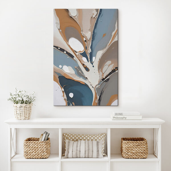 Fluid shapes in soothing earth tones