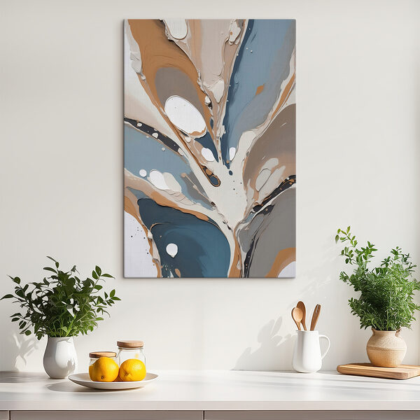 Fluid shapes in soothing earth tones