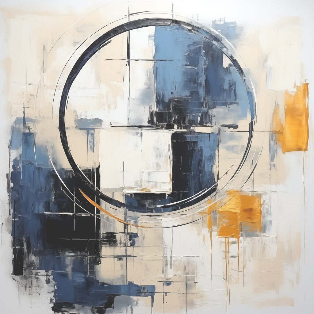 A painting of a circle A painting of a circle