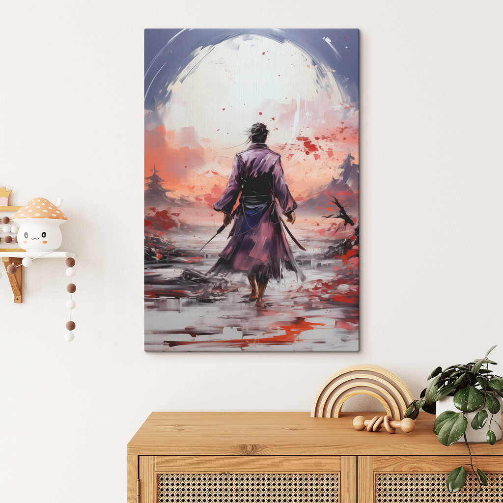 A man in a robe walking in a desert