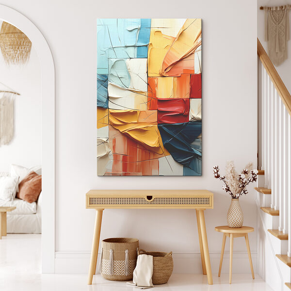 Colorful abstract composition with dynamic layers Colorful abstract composition with dynamic layers