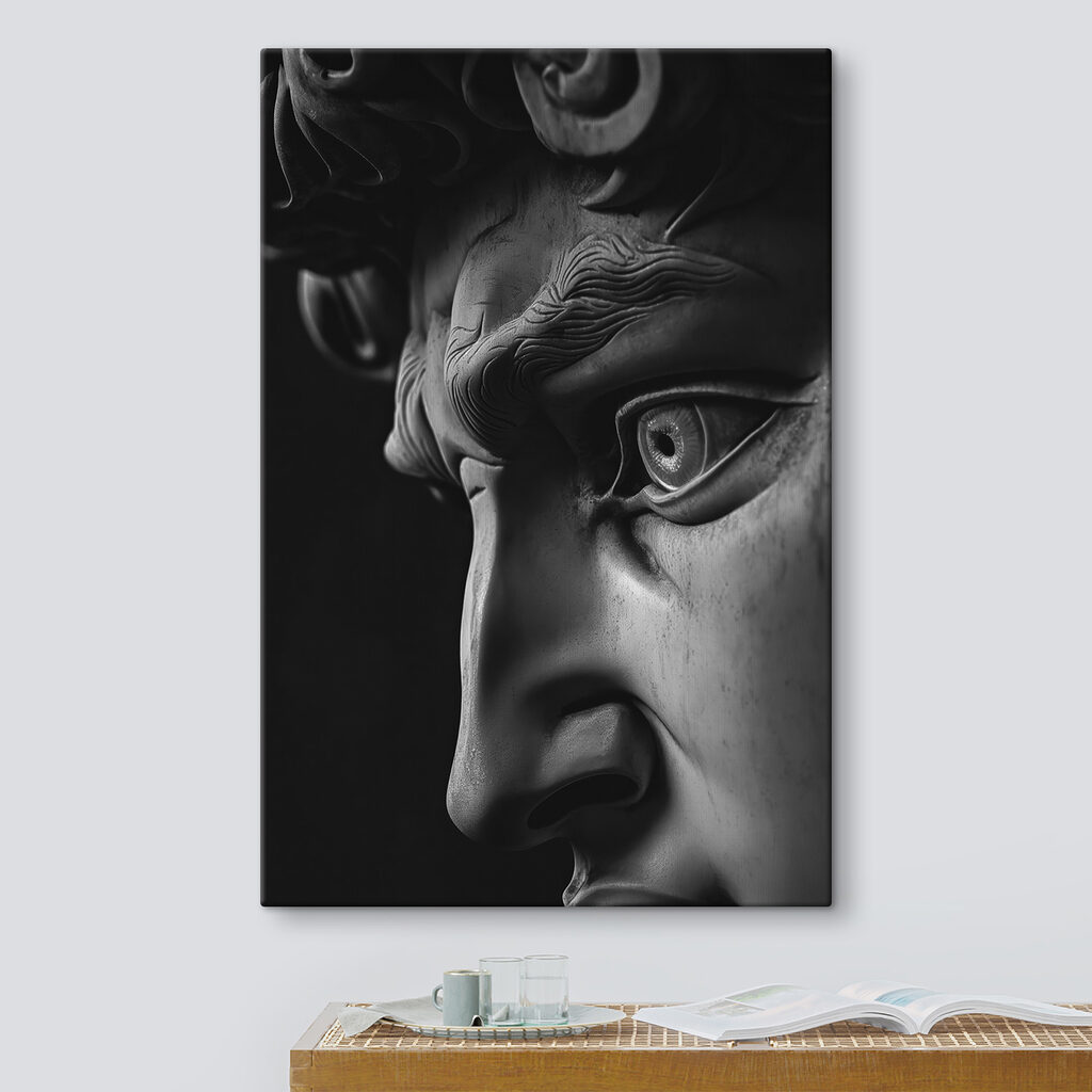 A statue of a man's face A statue of a man's face