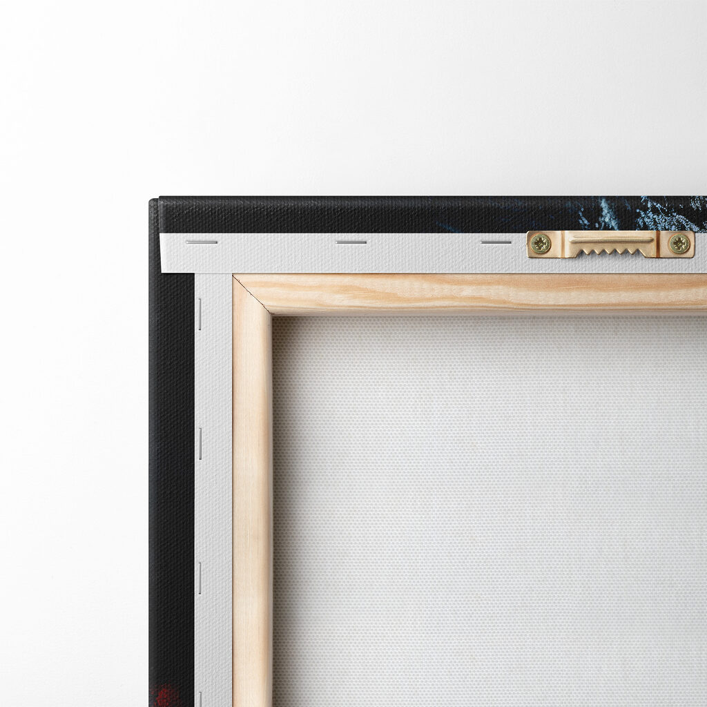 A statue of a man with red eyes A statue of a man with red eyes