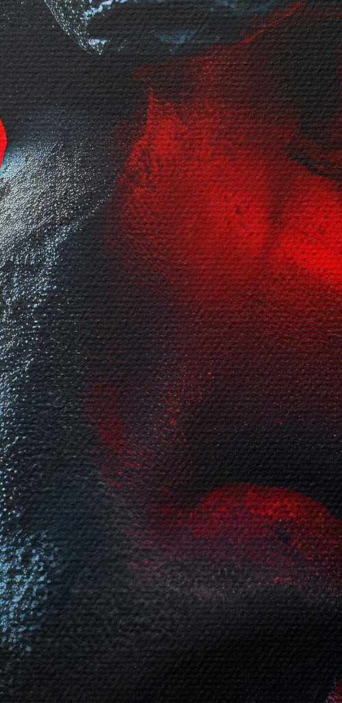 A statue of a man with red eyes A statue of a man with red eyes