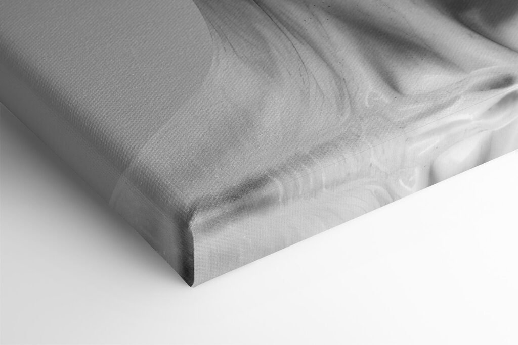 Statue with bold brushstroke accent