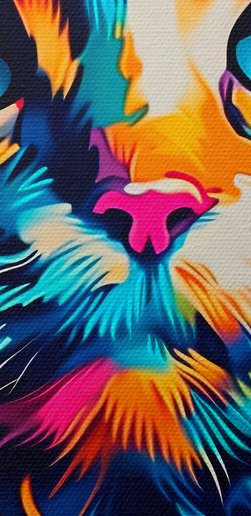 A colorful cat with blue eyes A colorful cat with blue eyes