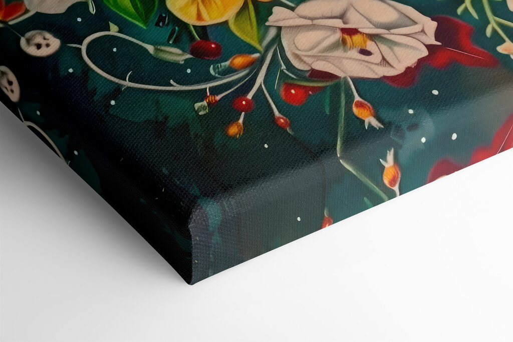 A colorful heart with flowers