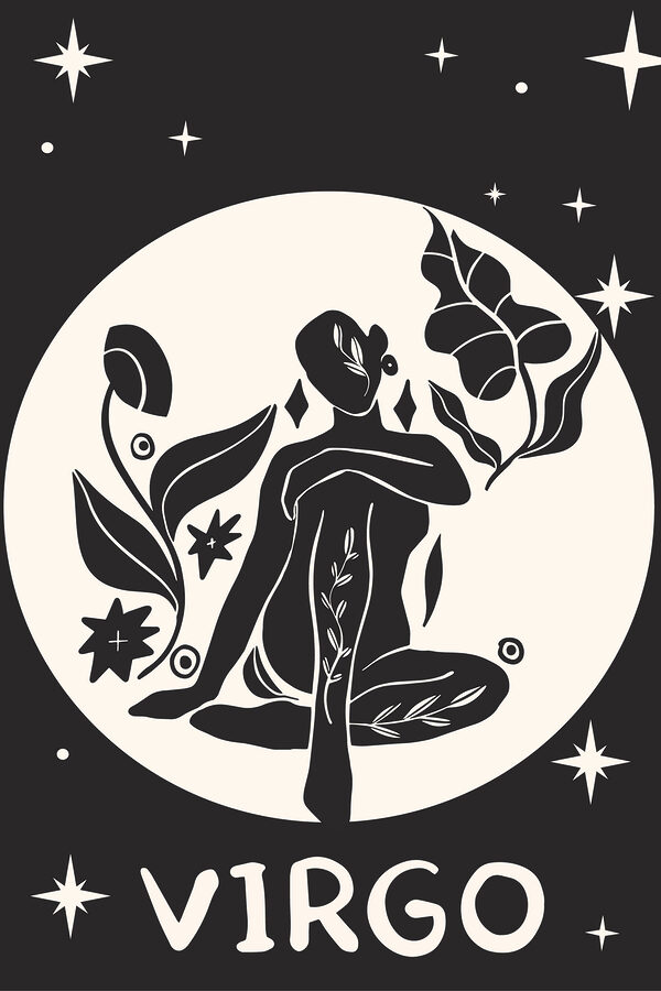 A black and white drawing of a woman sitting in a lotus position A black and white drawing of a woman sitting in a lotus position