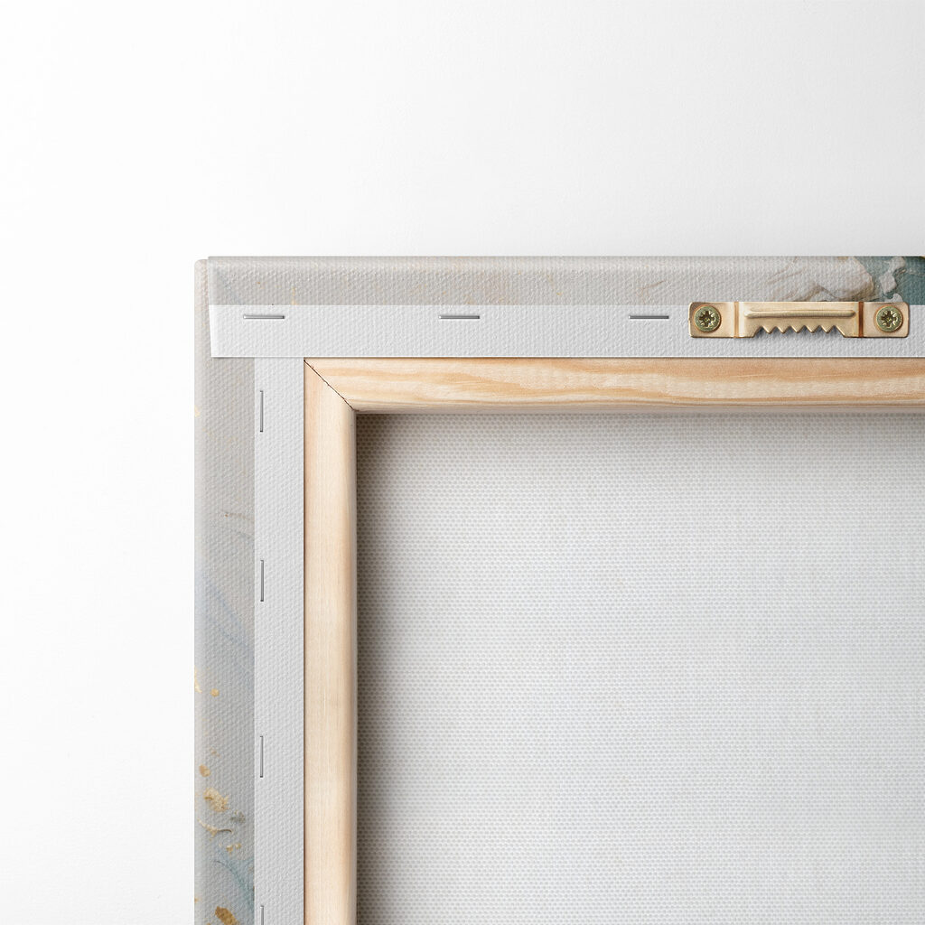 A close up of a painting