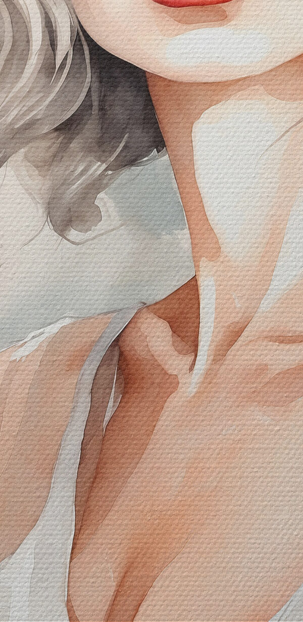 A watercolor of a woman wearing sunglasses A watercolor of a woman wearing sunglasses