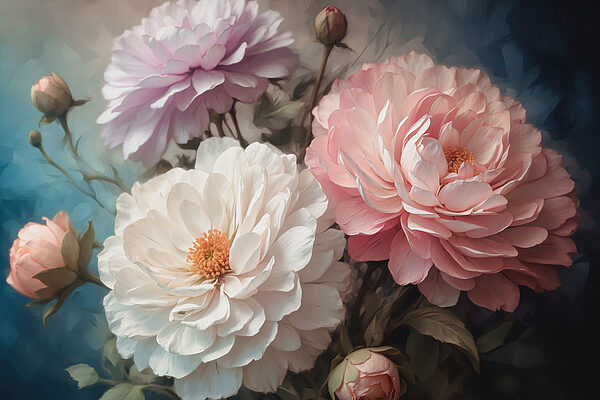 A group of flowers in a bouquet A group of flowers in a bouquet
