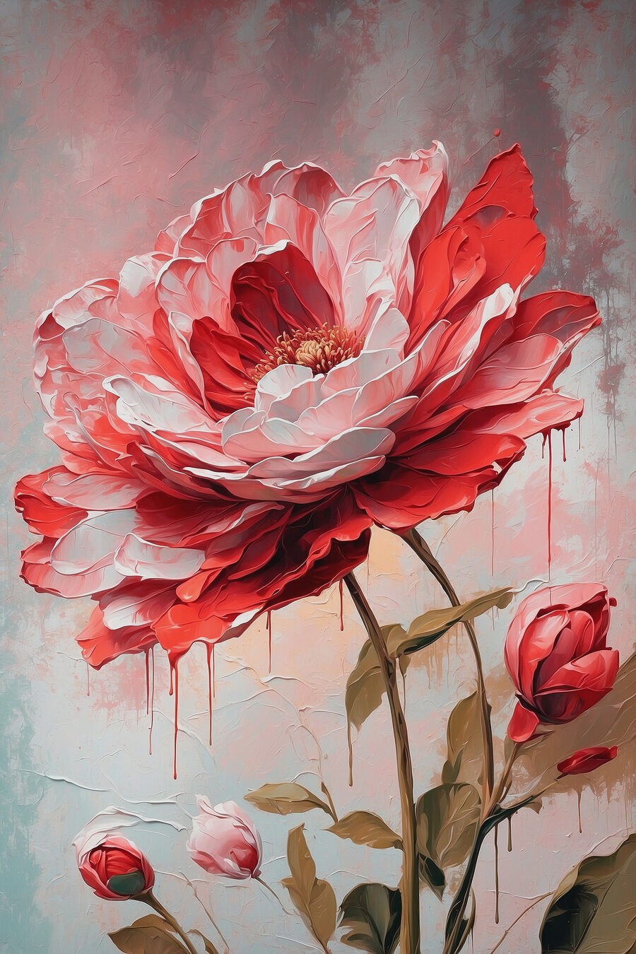A painting of a flower A painting of a flower