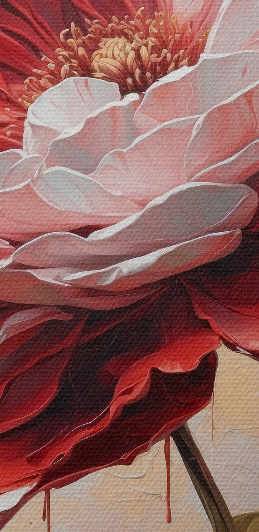 A painting of a flower A painting of a flower