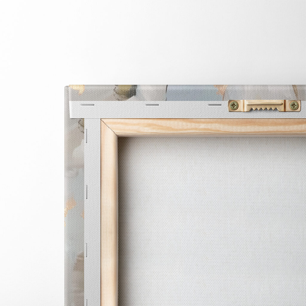 A painting of flowers on a wall