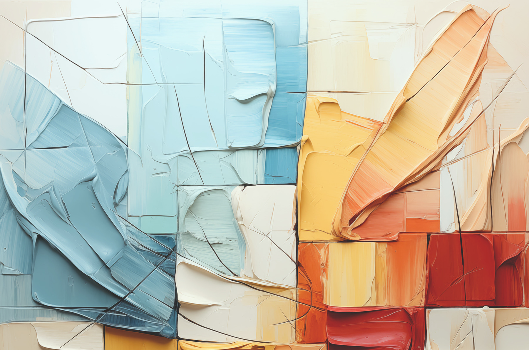 A close up of a painting A close up of a painting