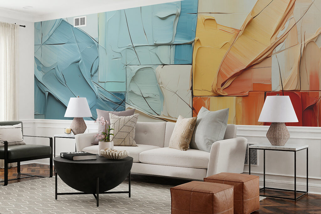 A close up of a painting A close up of a painting