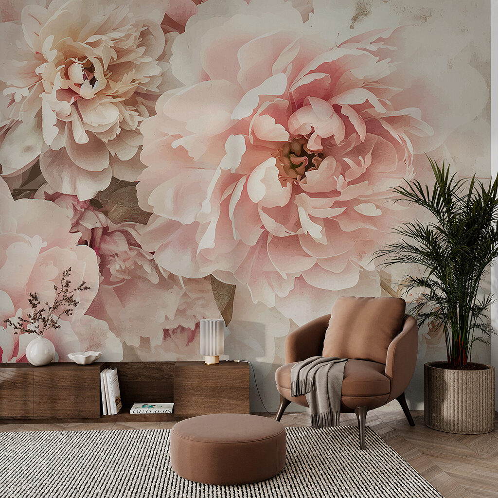 A group of pink flowers