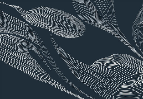 A white lines on a blue background